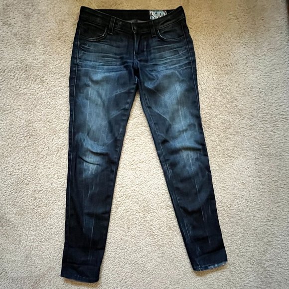 Siwy Hannah Rapture Wash Skinny Distressed Signature Embroidered Pocket Jeans 26 - Picture 2 of 4